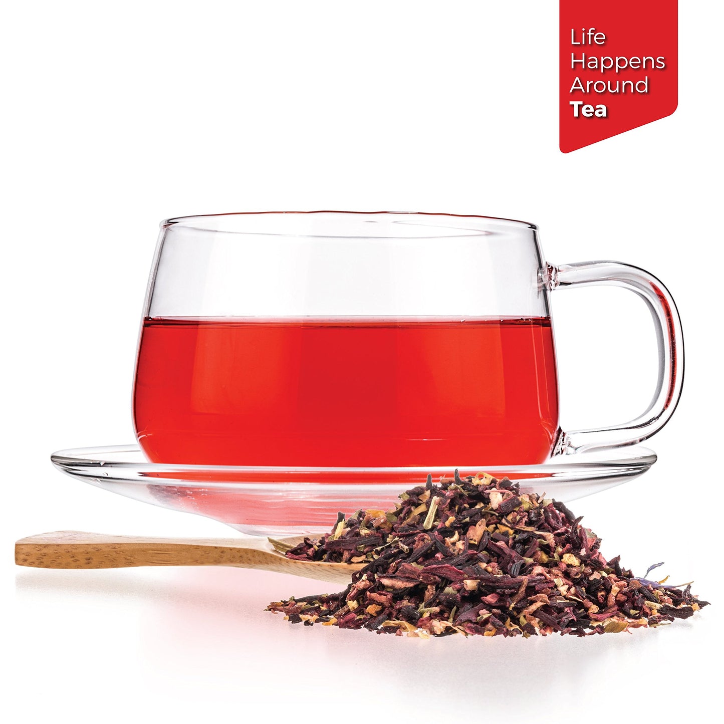 Tealyra - Strawberry Hibiscus Sangria - Apple Orange Mint - Herbal Fruity Loose Leaf Tea Blend - Caffeine-Free - Vitamin Rich - Hot or Iced - 112g
