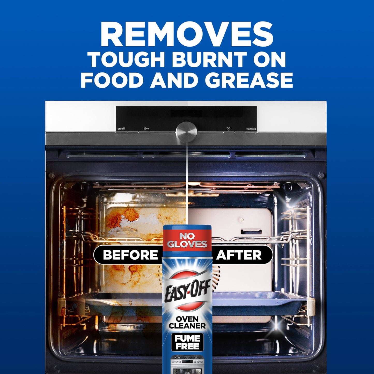 Easy-Off Fume Free Oven Cleaner Foam, Removes Grease & Burned-On Food, For Ovens, Air Fryers & More 14.5oz