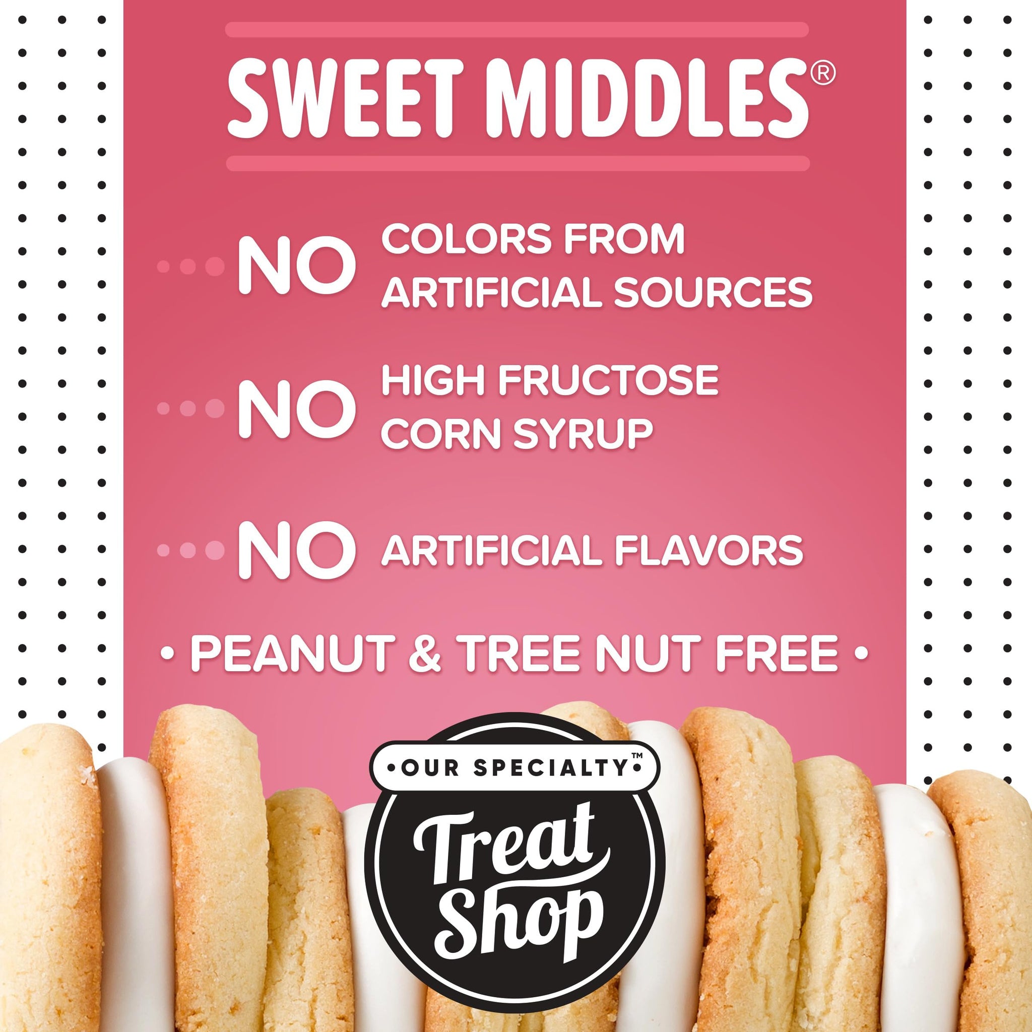 Our Specialty Crème Brulee Sweet Middle Sandwich Cookies, Nut Free Dessert, 6 Cookies, 7.75 Ounces