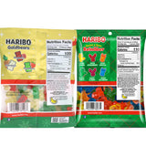 Christmas Haribo Gummy Bears and Sweet and Sour Reindeer, Festive Chewy Fruit Candies, Stocking Stuffer Gifts, 4 Ounces (Pack of 4)