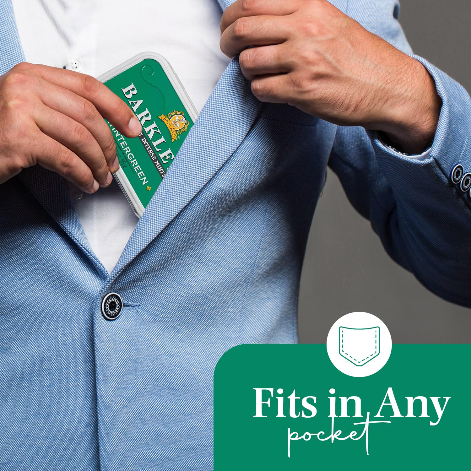 Barkleys Wintergreen Breath Mints - Strong Flavor Cool Mint Candy For Party, After Dinner, Wedding, Every Day Use - Vegan Breath Mints In Reusable