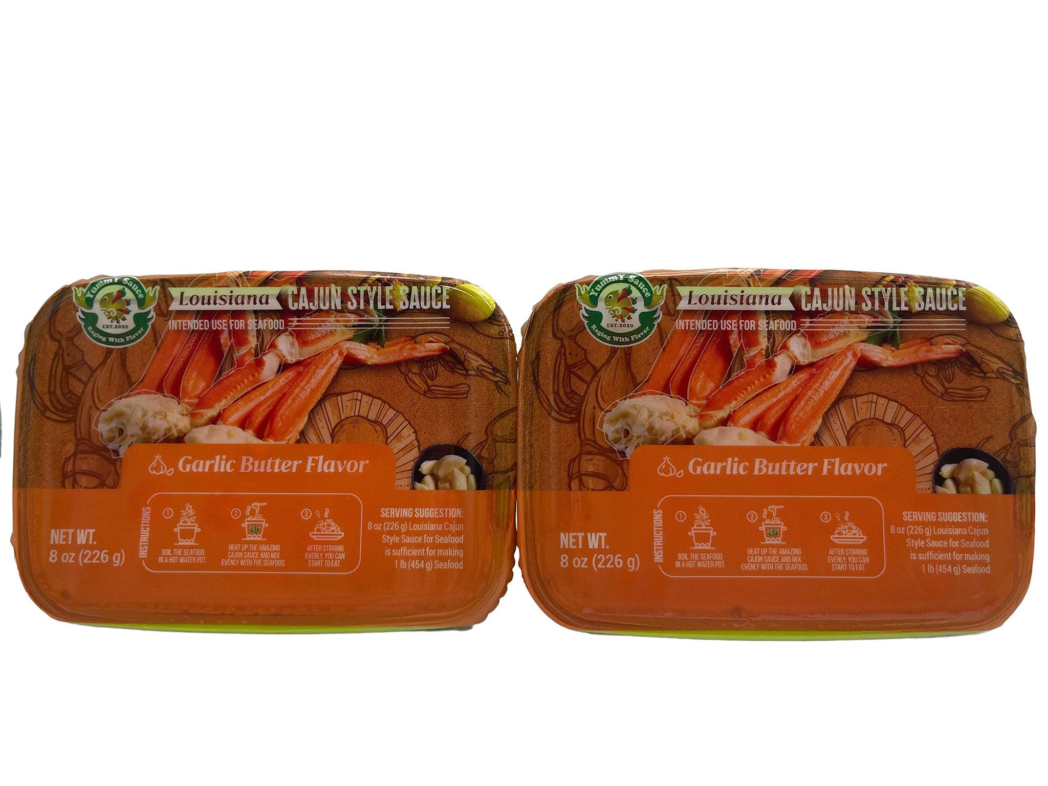 YummY Sauce Cajun Sauce Garlic Butter Flavor? Pack of 2x8oz?