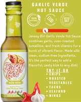 Jersey Girl Hot Sauce - Garlic Verde - No Added Salt - Naturally Sodium Free - All-Natural Healthy Ingredients with Hand-Picked Habaneros & Jalapeno