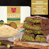 Chobella Premium Dried & Shredded Kataifi Fillo Dough, 500g (1.1lb), Kurutulmus Kadayif Pastry Dough, Ingredient for The Viral Dubai Pistachio