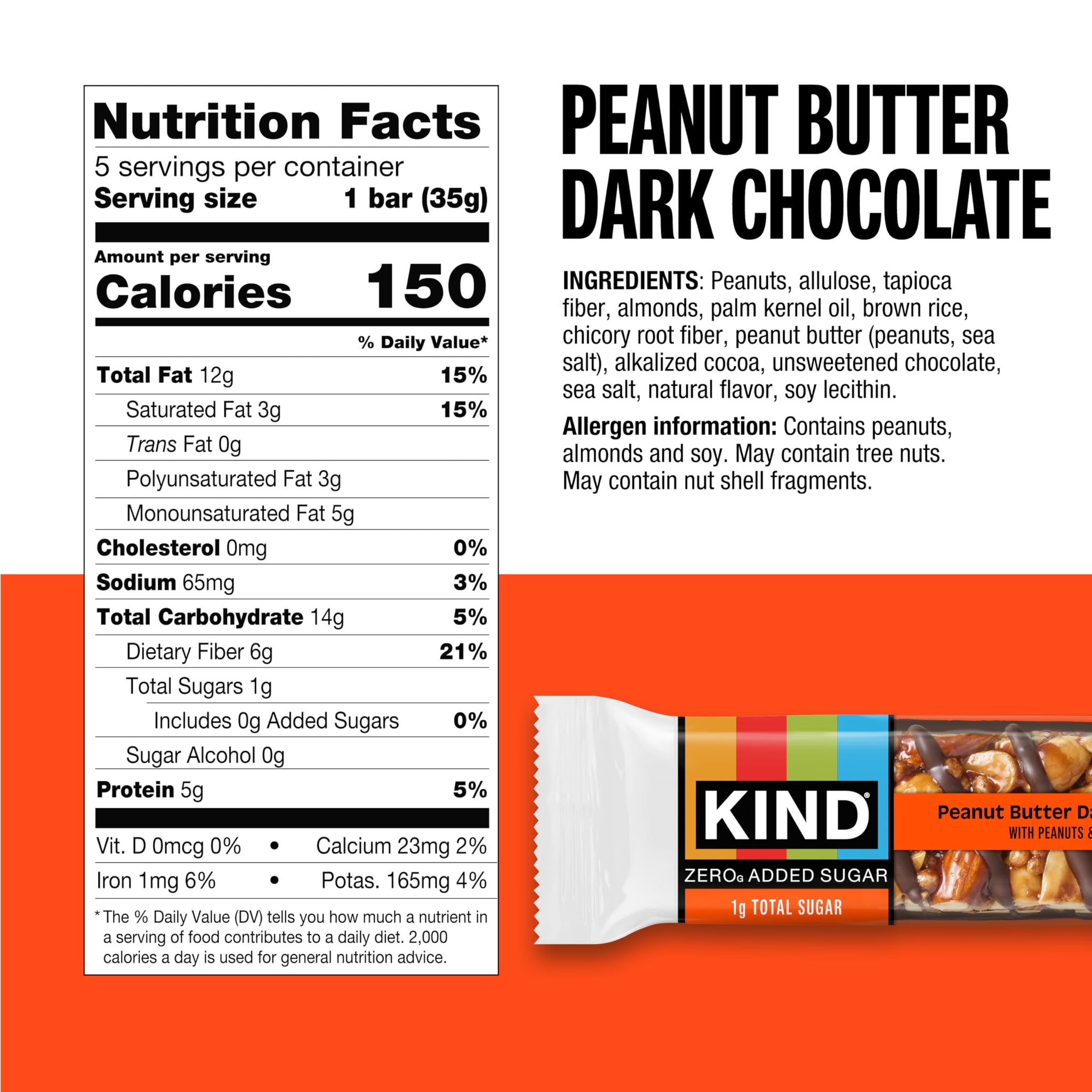 Kind Zero Added Sugar Healthy Snacks Bars Variety Pack, Gluten Free, High Fiber, Keto Snacks, Dark Chocolate Nuts & Sea Salt, Caramel Almond, Peanut
