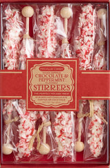 Melville Candy Mini Marshmallow Chocolate Spoons & Peppermint Stirrers Gift Set (White Chocolate Peppermint Stirrers 6ct)