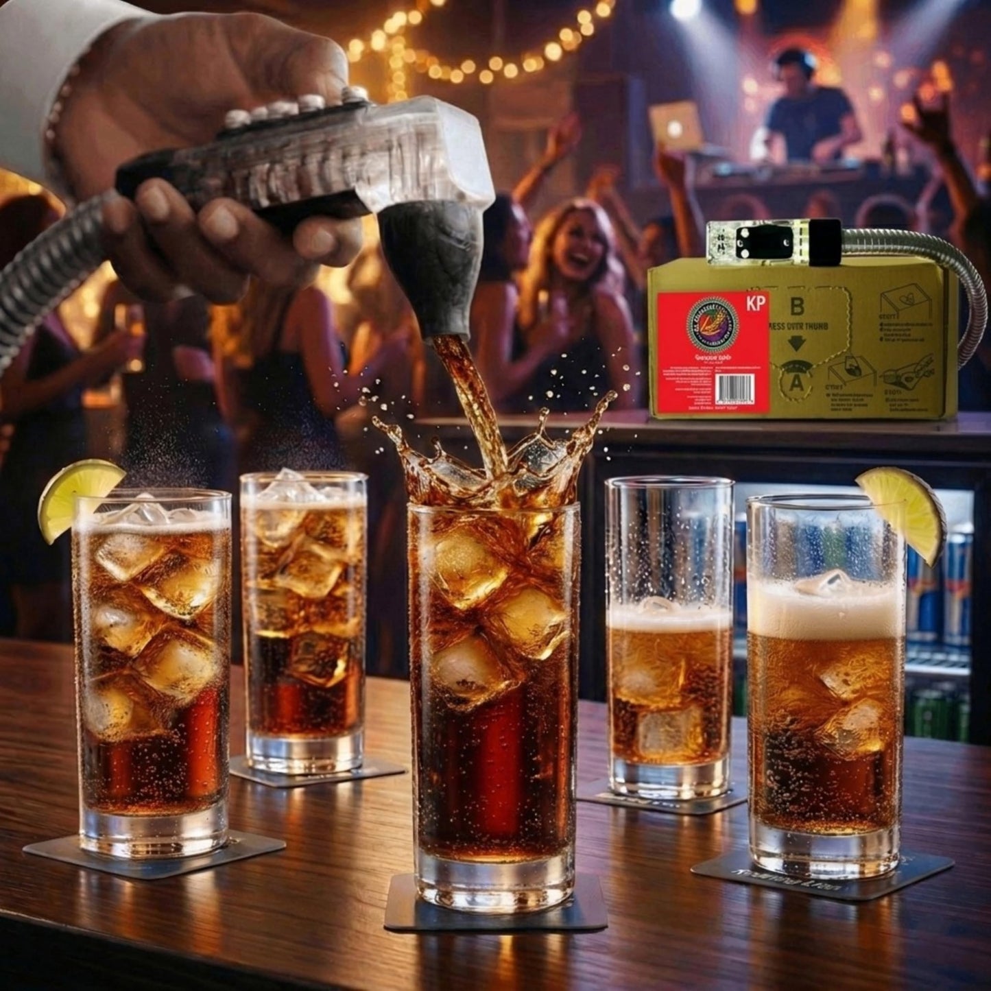 Bar Beverages Georgia Style Craft Cola (3 Gallon Bag-in-Box Syrup Concentrate) - Box Pours 18 Gallons of Cola - Use with Bar Gun, Soda Fountain or