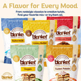 Blanket Pancakes and Waffle Mix - Chocolate Chip Pancake Mix - Just Add Water, No Preservatives - Clean Breakfast Staple with Homestyle Taste - Non-GMO, Comfort Food Classic - 16 oz (1 Pack)