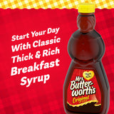 Mrs. Butterworth's Original Thick and Rich Pancake Syrup, Maple Flavored Syrup for Pancakes, Waffles and Breakfast Food, 24 Fl Oz Bottle