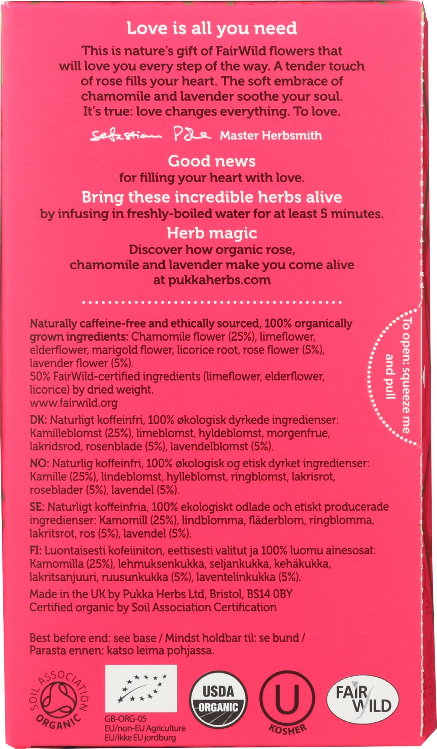 Pukka, Tea Love Organic, 20 Count