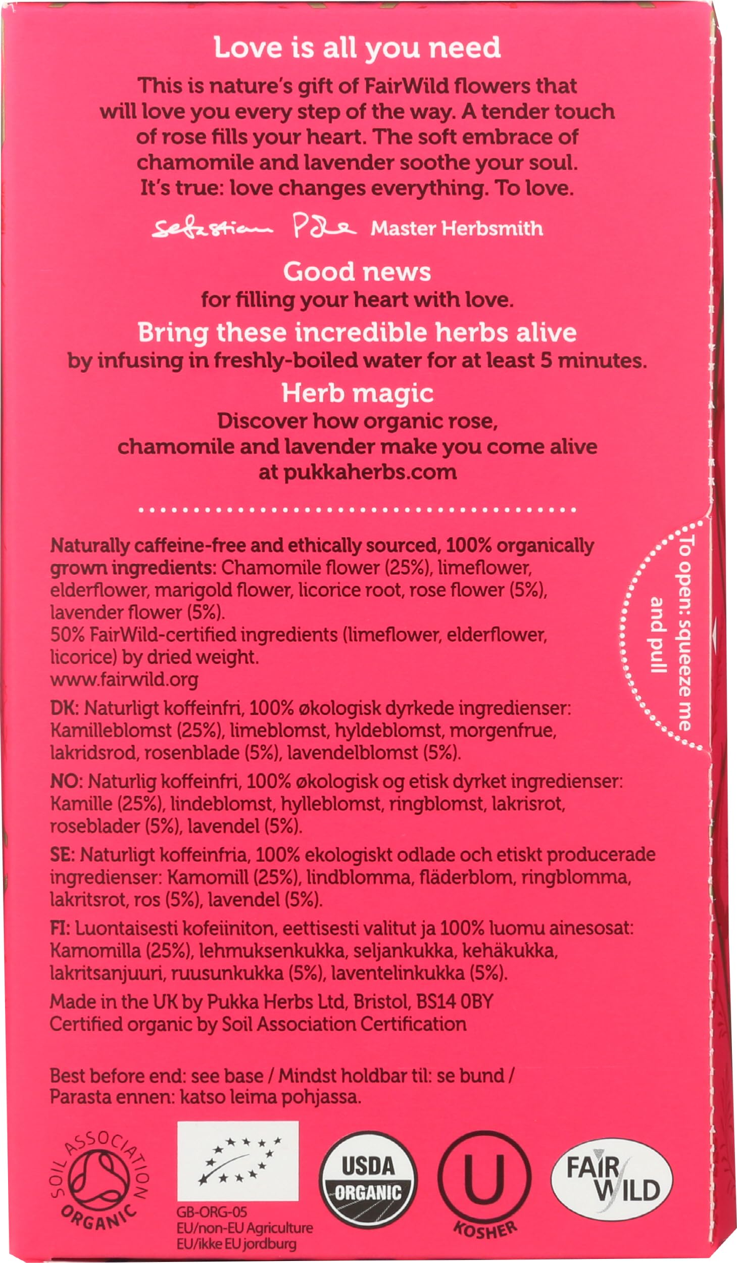Pukka, Tea Love Organic, 20 Count