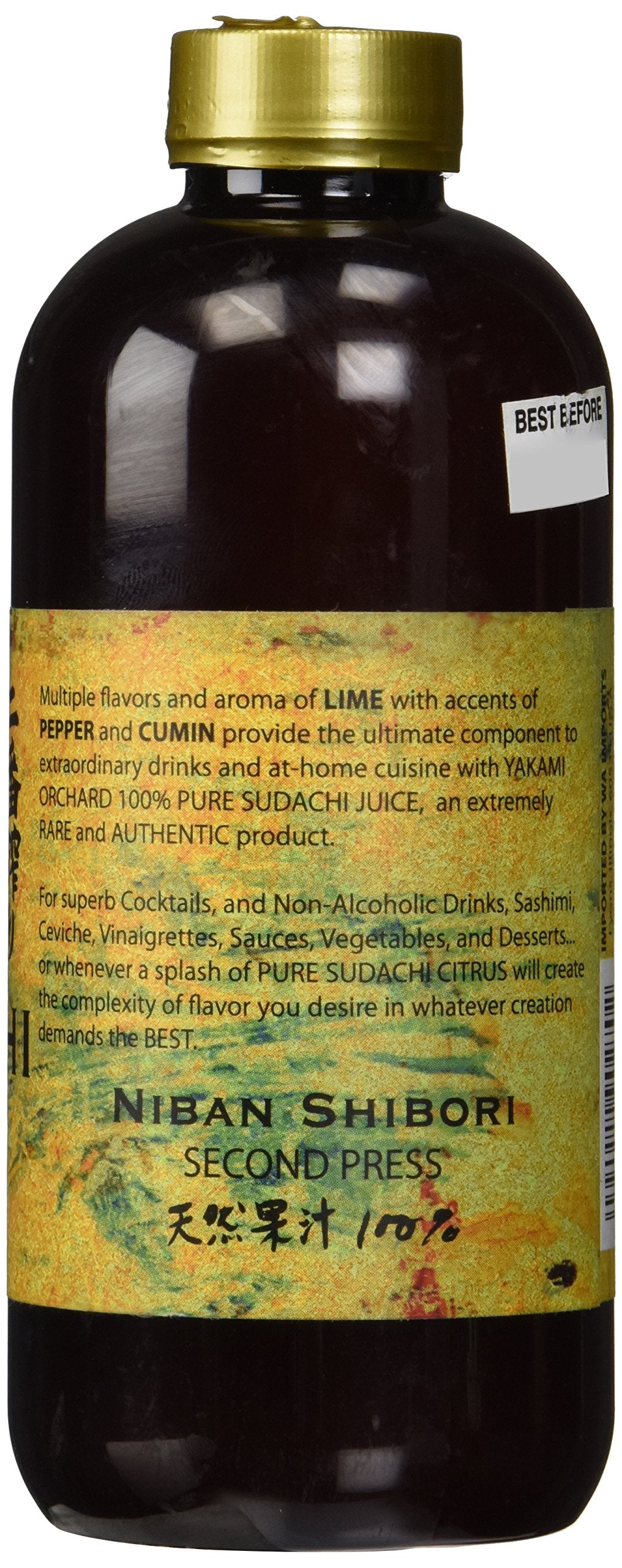 Yakami Orchard 100% Pure Japanese Sudachi Juice, 12 Ounce