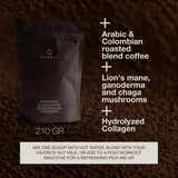 Nabela Mushroom Black Coffee with Collagen & Lion's Mane - Organic Instant Coffee for Focus, Clarity & Energy - Nootropic Coffee Alternative