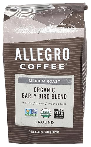 Allegro Coffee Organic Early Bird Blend Ground Coffee, 12 oz