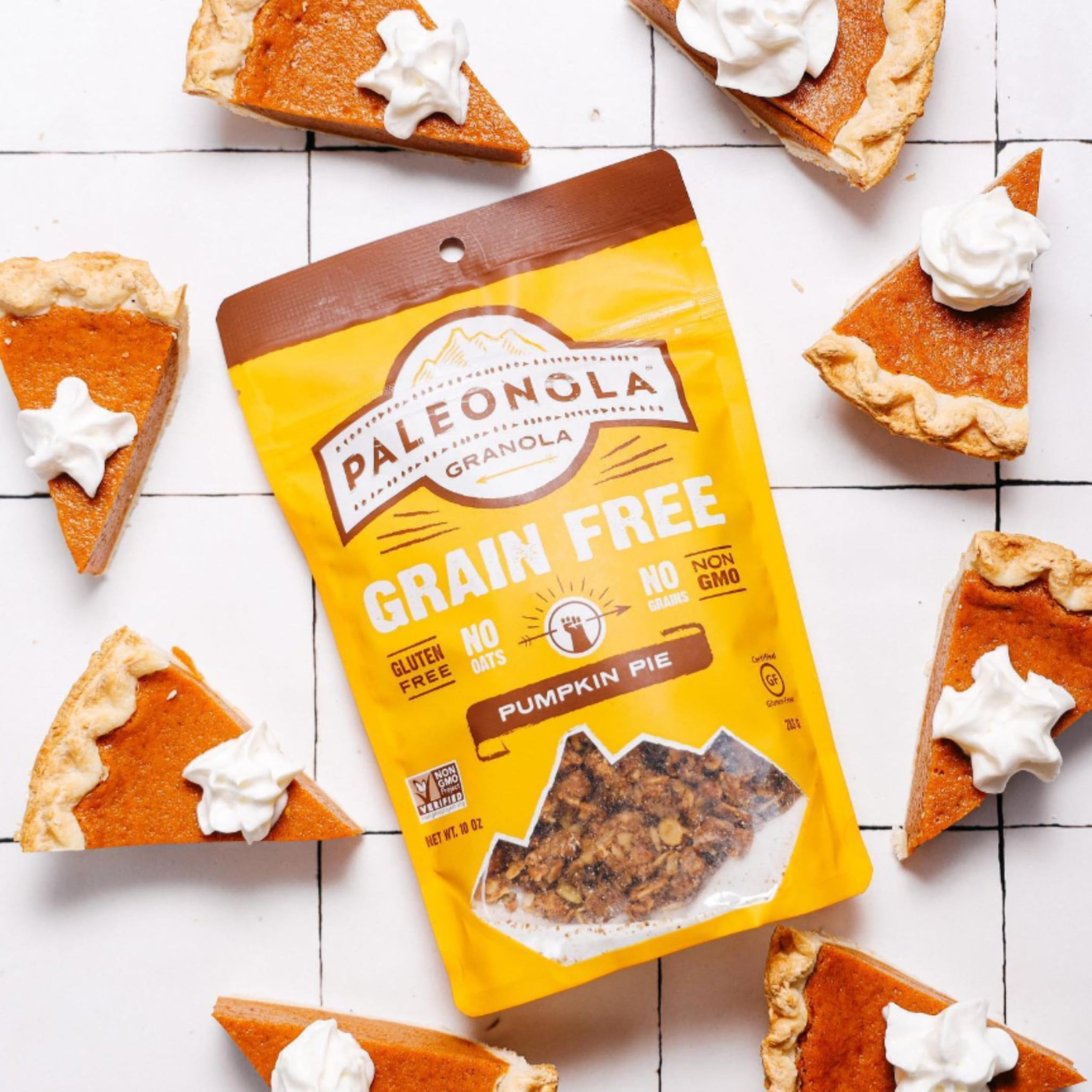 Paleonola - Grain Free Granola Pumpkin Pie Flavor - Non-GMO, Grain, Soy, Gluten, Dairy Free - Low Carb Protein Snack For A Healthy Breakfast