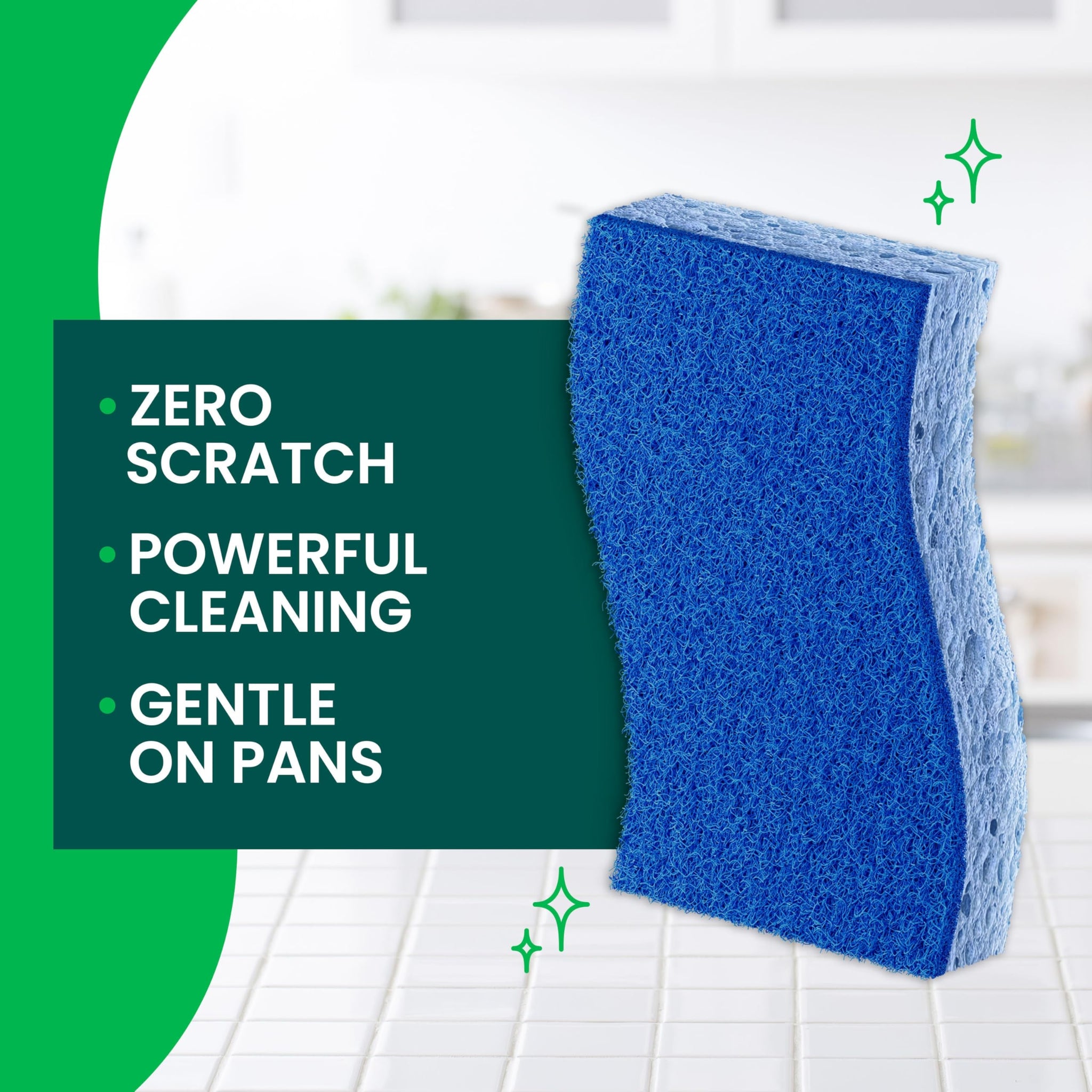 Scotch-Brite Non-scratch Scrub Sponge, 3-Sponges/Pk, 6-Packs (18 Sponges Total)