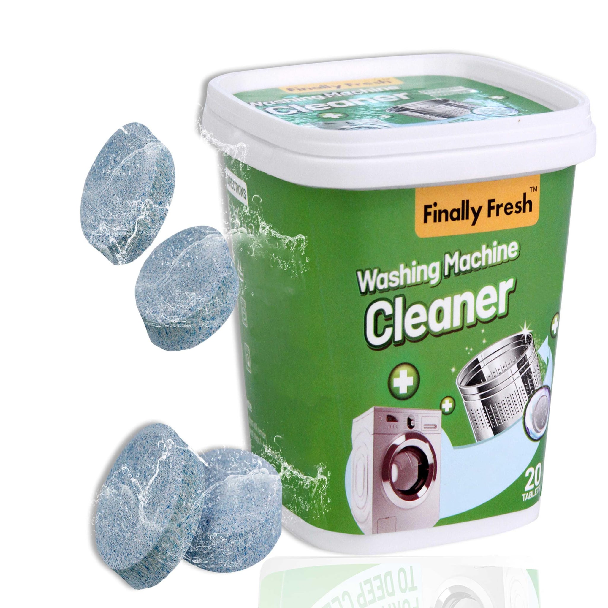 Finally Fresh Washing Machine Cleaner for Front Loaders & Top loaders, 20 Packs Washer Cleaner, Suitable for All Washing Machine