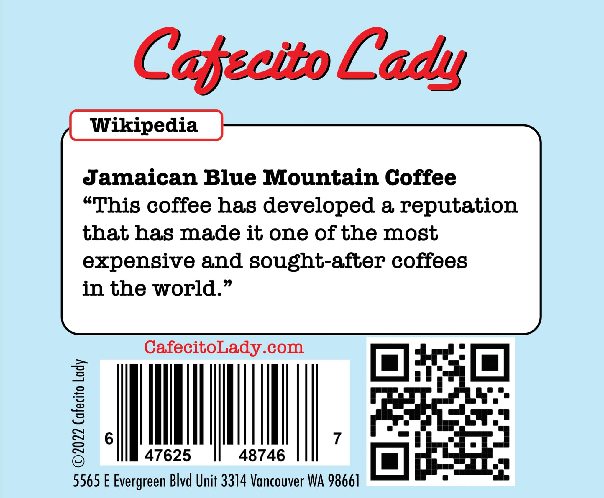 100% Jamaican Blue Mountain French Roast Coffee K-Cup Compatible - JACRA Certified - Cafecito Lady