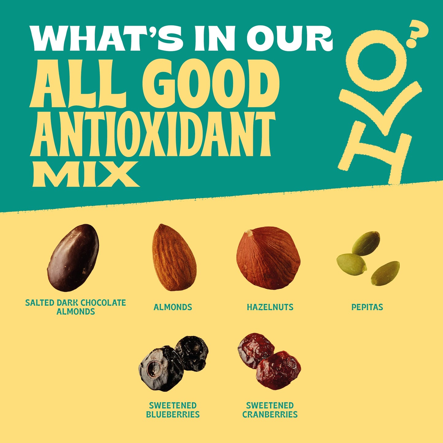 Orchard Valley Harvest Antioxidant Mix, 1 Ounce Bags (Pack of 8), Almonds, Cranberries, Blueberries, Cashews, and Pepitas, Non-GMO, No Artificial