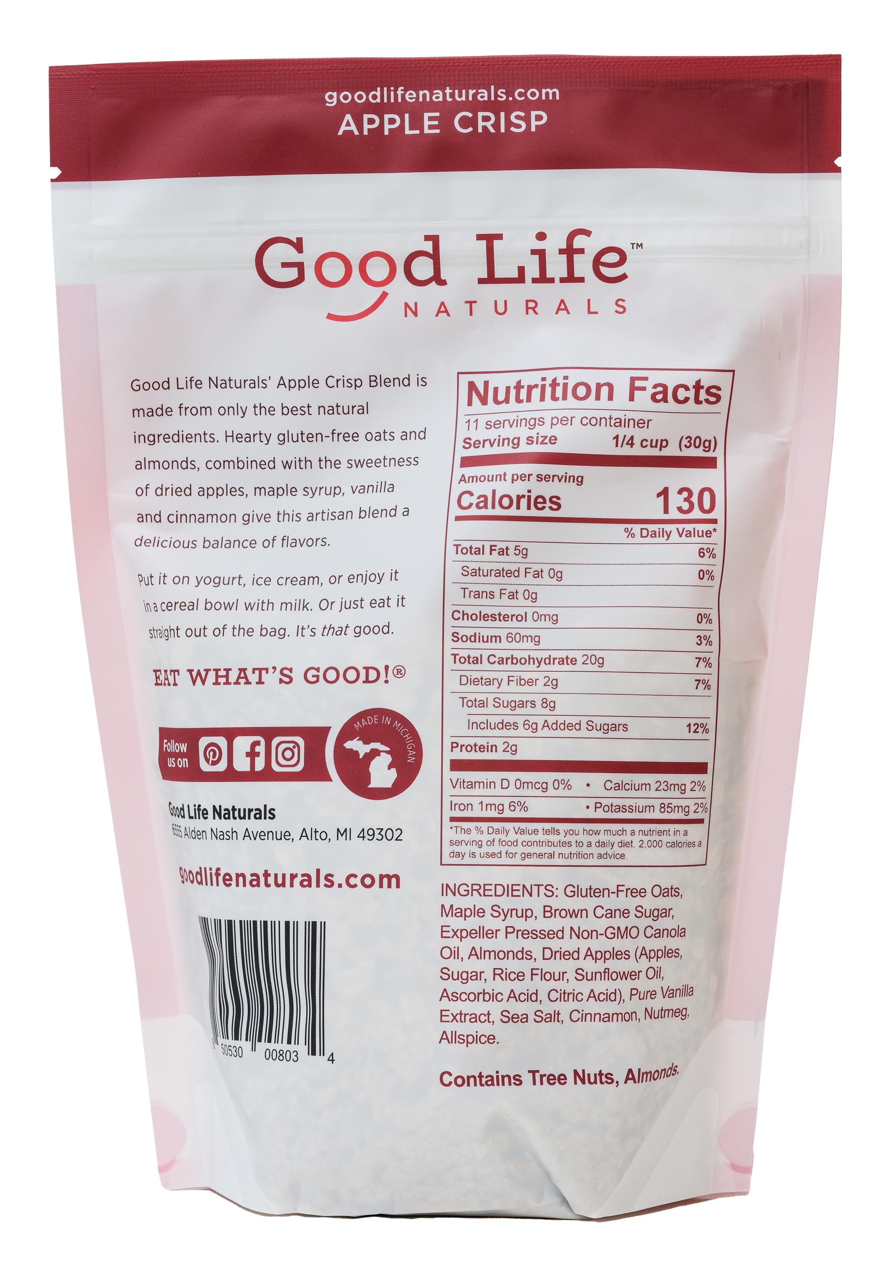 Good Life Natural’s Granola Cereal | Artisan Blended Energizing Granola Flakes | Healthy Snack | No Artificial Flavoring or Sweeteners | Non-GMO