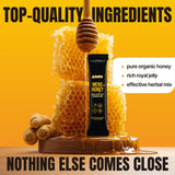 Royal Jelly Honey for Men - Extra Strength Quality, Improved Formula, Herbal Superfood Mix - Raw & Natural Energy & Power Honey Packs, No Added Sugar