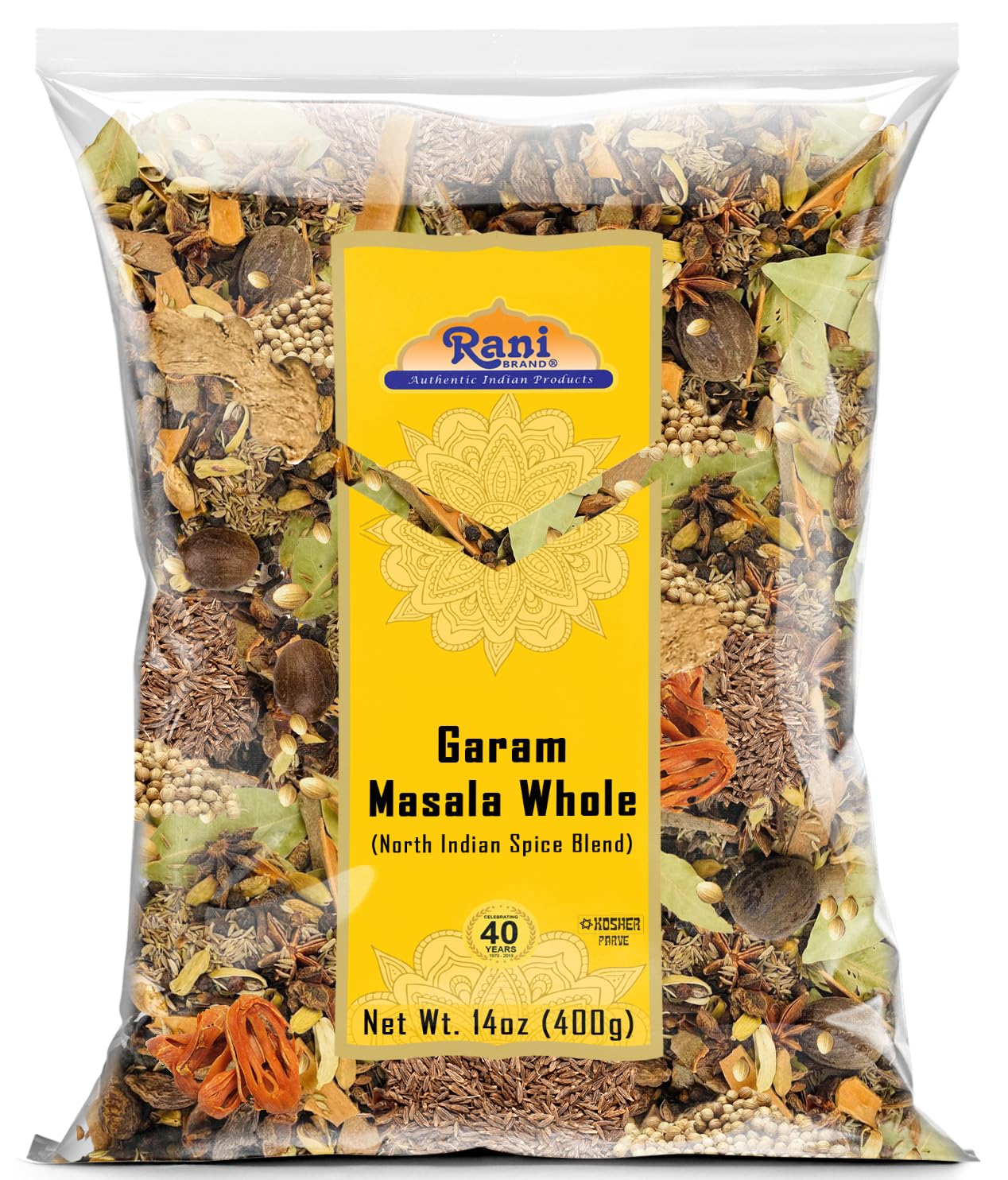 Rani Garam Masala Indian 11 Whole Spices Blend 14oz (400g) ~ All Natural, Salt-Free | Vegan | No Colors | Gluten Friendly | NON-GMO | Indian Origin