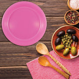 JAM PAPER Round Plastic Party Plates - Large - 10 1/4 inch - Fuchsia Hot Pink - 20/Pack