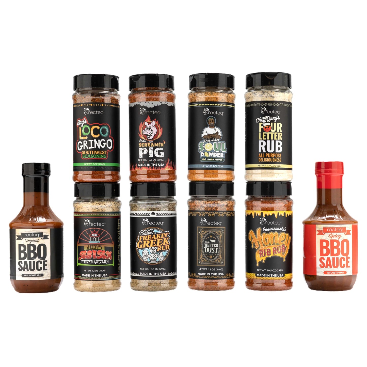 recteq Rub & Sauce Bundle (Boxed) | BBQ Rubs & Spices for Smoking and Grilling | Get All of Our BBQ Rubs & Sauces in a Box