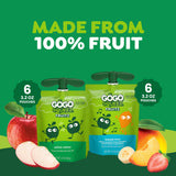 GoGo squeeZ Applesauce and Fruit Puree Variety Pack, Apple & Gimme Five!, 3.2 oz (Pack of 12), Unsweetened Fruit Snacks for Kids, Gluten Free, Nut
