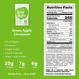 Oats Overnight Green Apple Cinnamon - Overnight Oats with 20g Protein, High Fiber Breakfast Protein Shake - Gluten Free Oatmeal, Non GMO High Protein