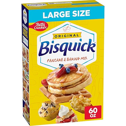 Betty Crocker Bisquick Pancake and Baking Mix, Original, Makes About 90 Pancakes, Large Size, 60 oz
