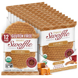 Gluten Free Certified Organic Stroopwafels by Swoffle - Caramel Filled | (12) 1.16oz Wafers | non-GMO, Wheat Free, Kosher, Soy Free, No Dairy, and Nut