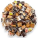 Decadent Caramel Cubes Assorted Flavors-,1.5 lbs Filled Creamy Caramels Apple, Strawberry, Vanilla Chocolate, and Creamy Orange- Individually Wrapped