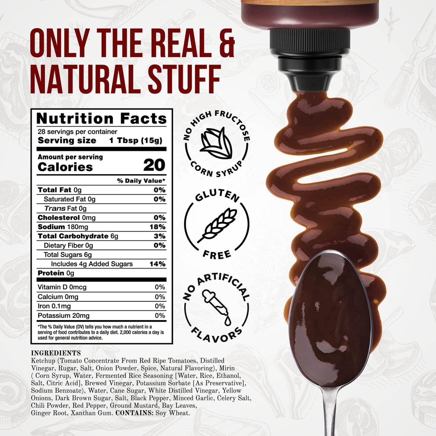 Williamson Bros - Japanese BBQ Sauce | Sweet & Savory with Soy, Sake & Mirin | Teriyaki-Inspired Marinade & Grilling Sauce, 15.5 oz