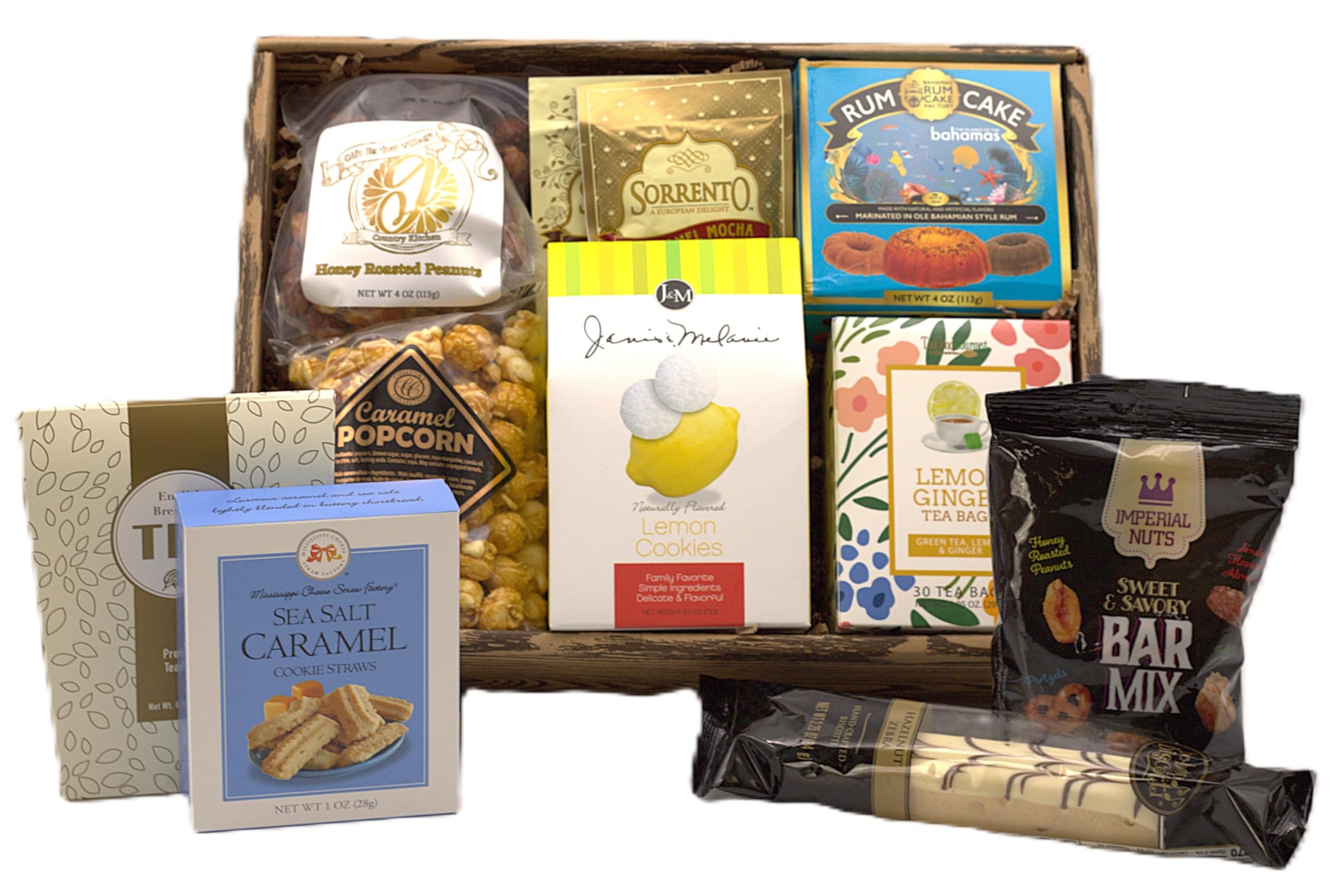 Gift Basket Village - Happy Moving Day Basket, Welcoming Home Assortment with Snacks, Tea & Rum Cake, Ideal Housewarming Gift