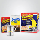 Fun Pack Foods - Funnel Cake Kit Deluxe Bundle- Includes Funnel Cake Mix, Ring, Shoreline Products Sugar Dredge, 1lb Confections Sugar, and Bonus 13.5oz Box of Funnel Cake- Makes 28-32 Funnel Cakes