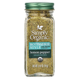 Simply Organic Organic Lemon Pepper Rotisserie Style Seasoning, 3.42 OZ