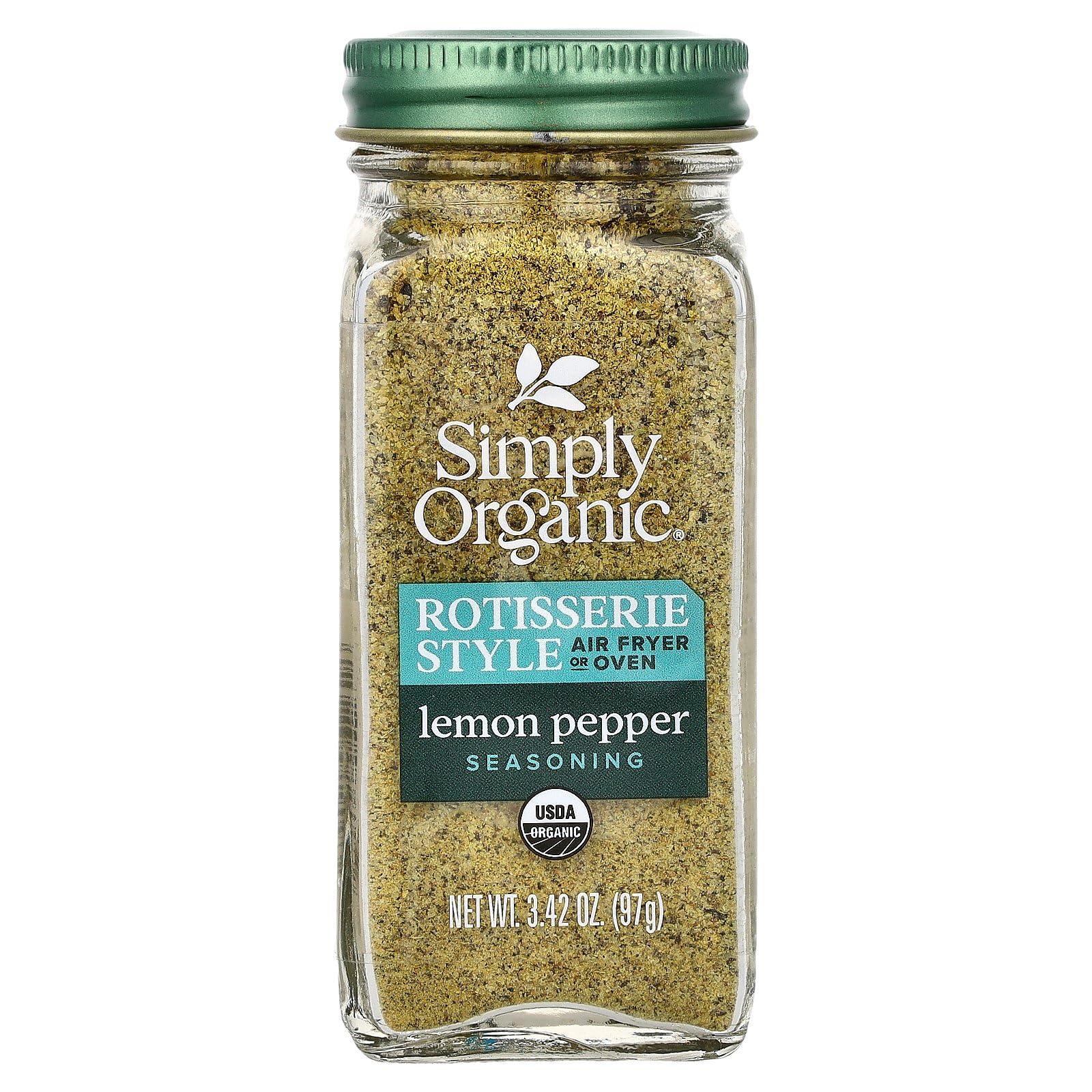 Simply Organic Organic Lemon Pepper Rotisserie Style Seasoning, 3.42 OZ
