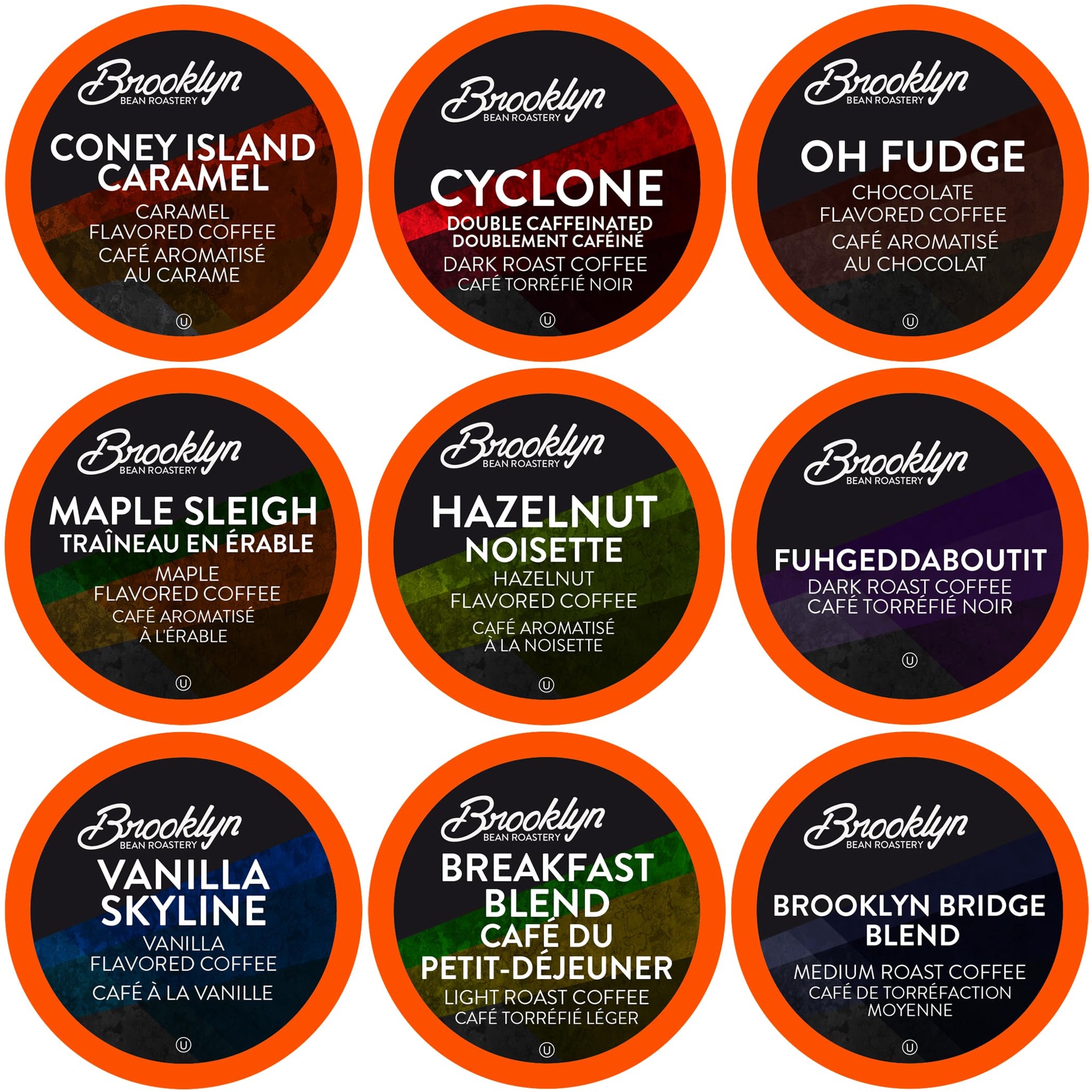 Brooklyn Beans Coffee Pods Assorted Handcrafted Gourmet Variety Pack Coffee Sampler, Compatible with 2.0 Keurig K Cup Brewers, 40 Count