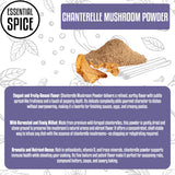 Essential Spice Chanterelle Mushroom Powder - Delicate, Earthy & Fruity Flavor, Finely Ground - Ideal for Sauces, Creamy Dishes, Risottos