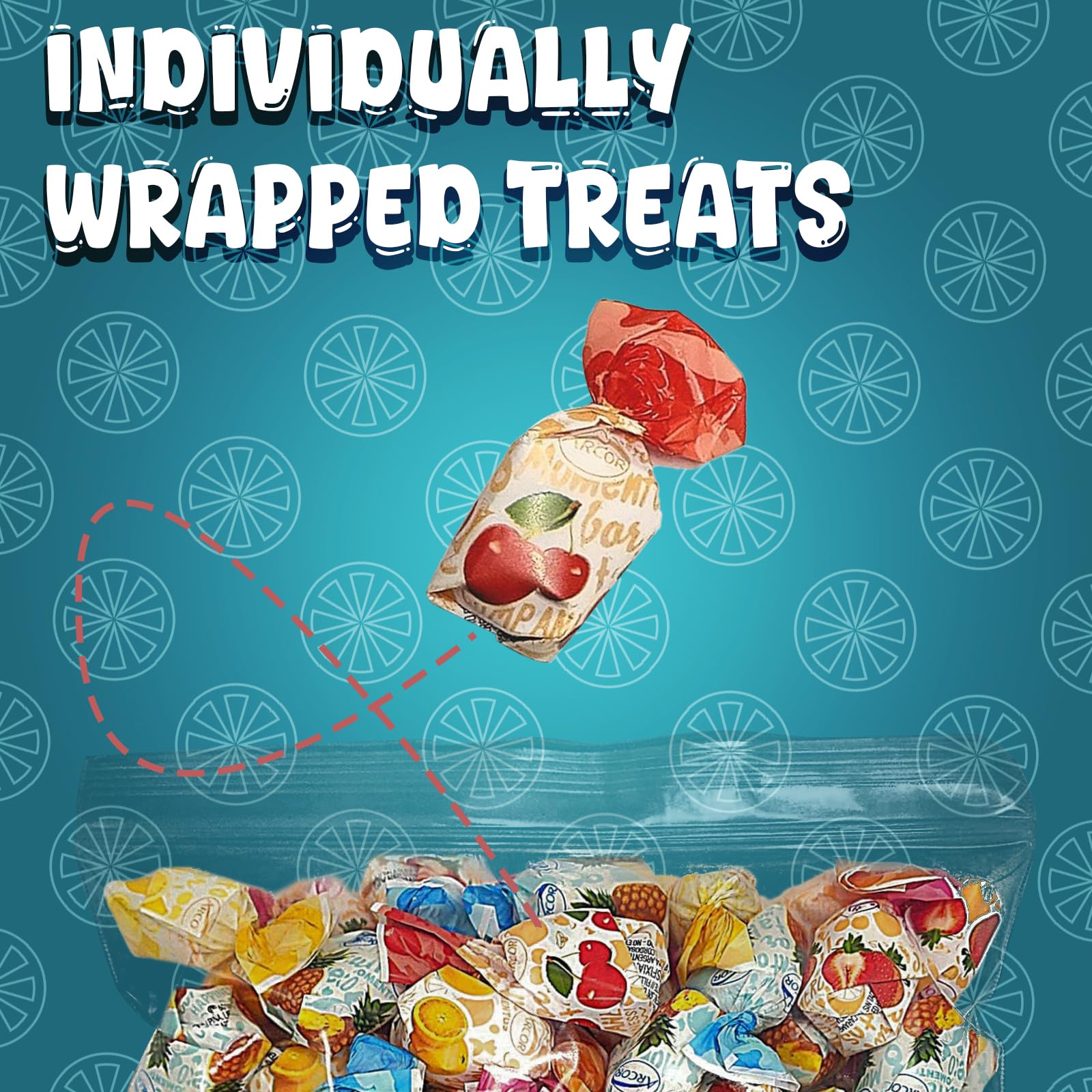 Fruit Filled Hard Candy Individually Wrapped - 2 lb Delicious Assorted Variety Pack for Snacking & Sharing - Mothers Day Candy, Basket Stuffers