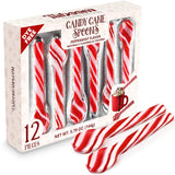 Peppermint Candy Cane Spoons Dye-Free - Pack of 12 Individually Wrapped Christmas Peppermint Flavored Hot Chocolate Spoons - Festive Holiday Treats