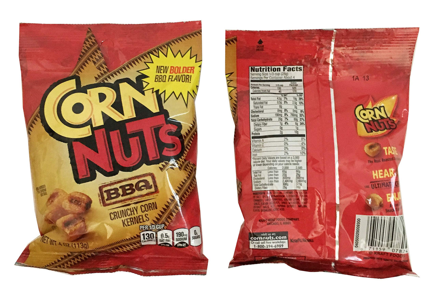 Corn Nuts Classic Flavors 4oz Size - 2 of Each Original, BBQ and Ranch (Pack of 6)
