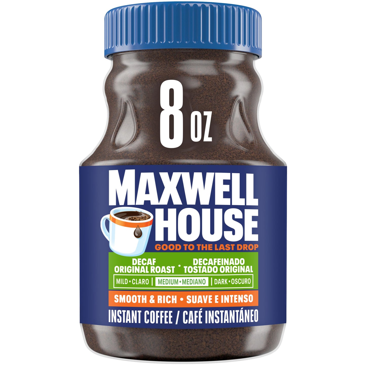 Maxwell House Original Roast Decaffeinated Instant Coffee, 8 oz Jar