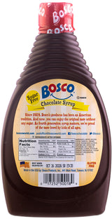 Bosco Sugar Free Chocolate Syrup 18oz | Fat Free, Gluten Free, Made with Natural Cocoa