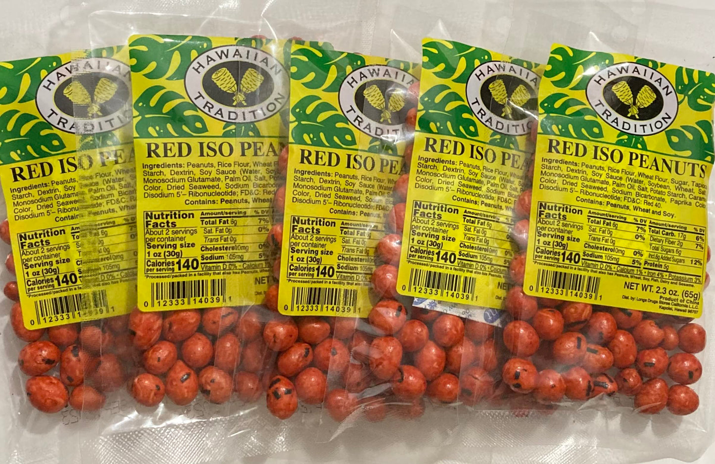 Hawaiian Tradition Red Iso Peanuts (5Pack)
