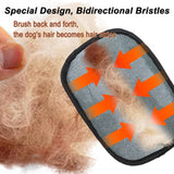 2pcs Pet Hair Removal Glove for Dogs & Cats - Upgraded Reusable Electrostatic Fur Remover Tool for Clothing, Furniture, Couch, Carpet, and Car Seats