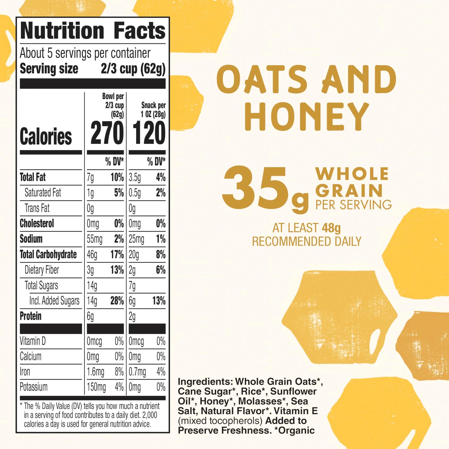 Cascadian Farm, Granola Oats N Honey, 11 Ounce