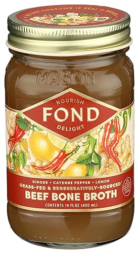 Fond, Bone Broth Beef Ginger Cayenne Lemon, 14 Fl Oz
