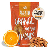 Almond Brothers Roasted Almonds - Pack of 3, 5 oz - Orange Almonds with Cayenne Pepper - Gluten-Free, Non-GMO